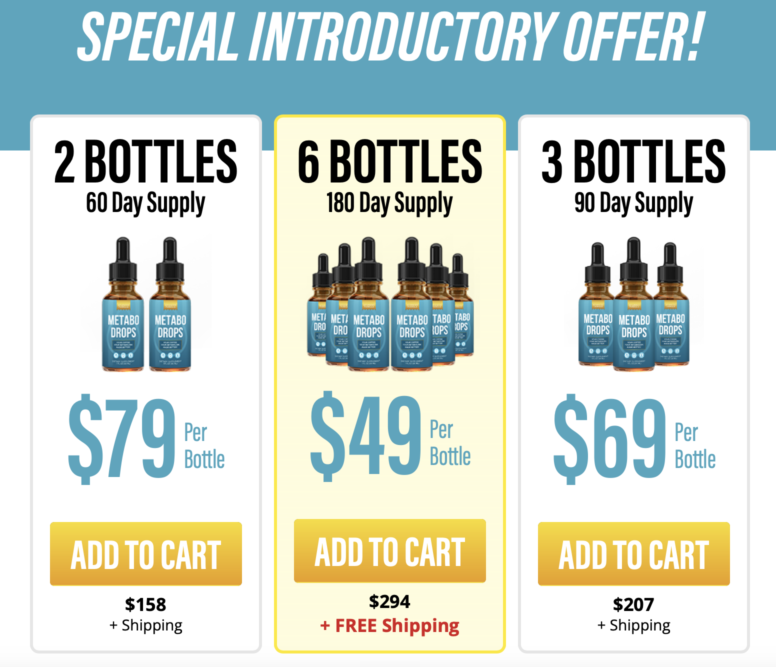 Metabo Drops 2, 6 and 3 bottle offer